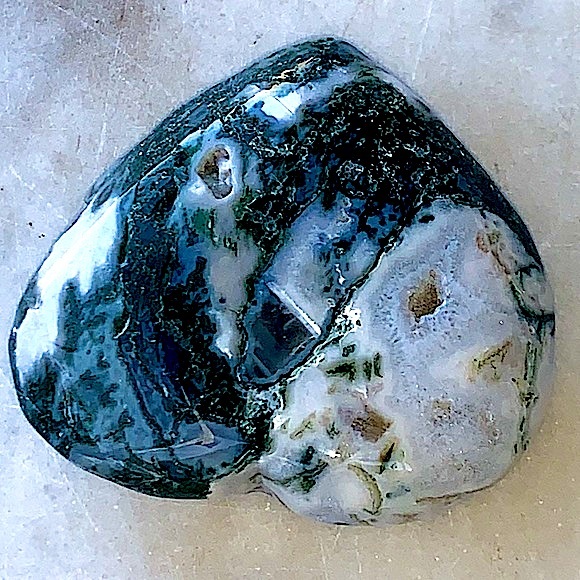MOSS AGATE DRUZY HEART CRYSTAL NATURAL QUARTZ GEMSTONE NEW HEALING STONES - Picture 11 of 14